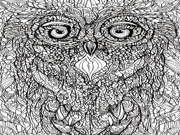 1 Coloring Pages “OWL” Graphics for Branding
