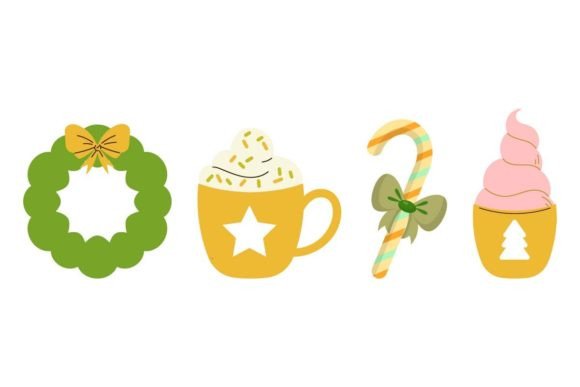 Christmas Yellow Green Color Graphics Freebies Review