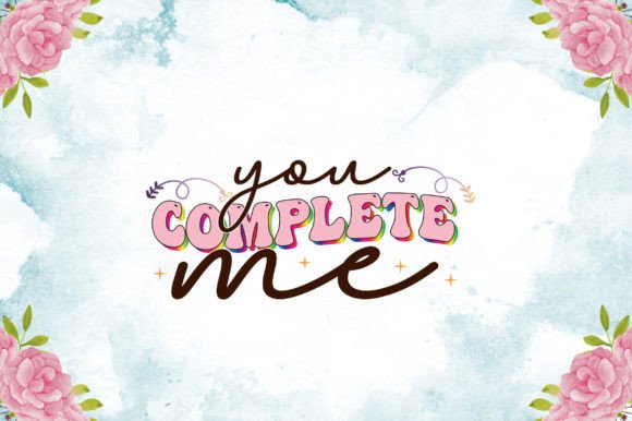 You Complete Me SVG Design: A Graphic Asset for Creative Crafts and Projects